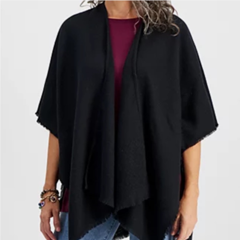 NWT Style & Co Women's Basket Weave Open-Front Layering Topper.